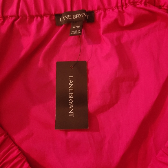 Lane Bryant Hot pink beautiful Embroiled off shoulders top. Sz. 14/15 - Picture 4 of 7